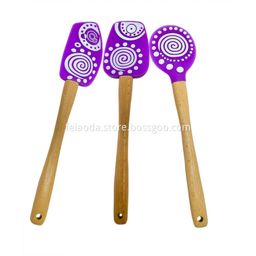 Wholesale Food Grade Silicone Cake Spatula Set